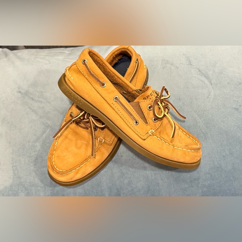 Sperry Boy’s Brown Boat Shoes 1.5 - Picture 3 of 8